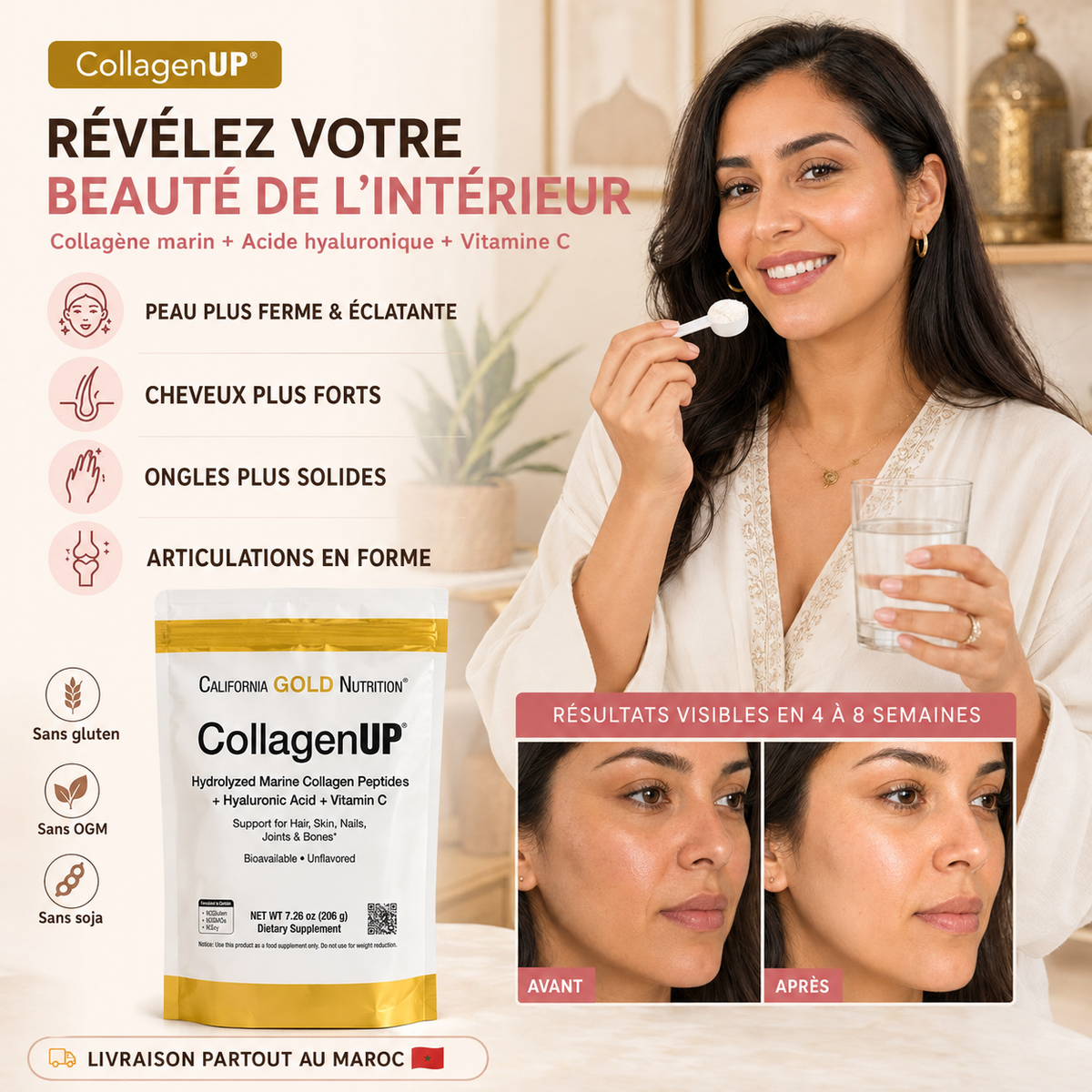 CollagenUP® – Collagène Marin pour Peau, Cheveux, Ongles et Articulations