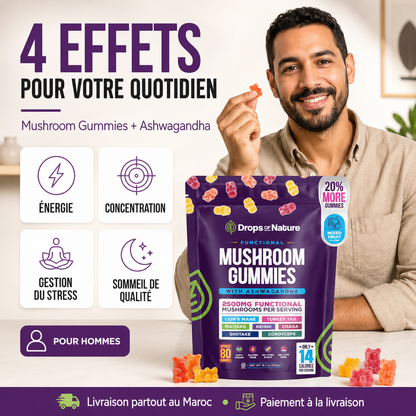 Mushroom Gummies : ÉNERGIE,FOCUS ET VOTRE VITALITÉ MASCULINE